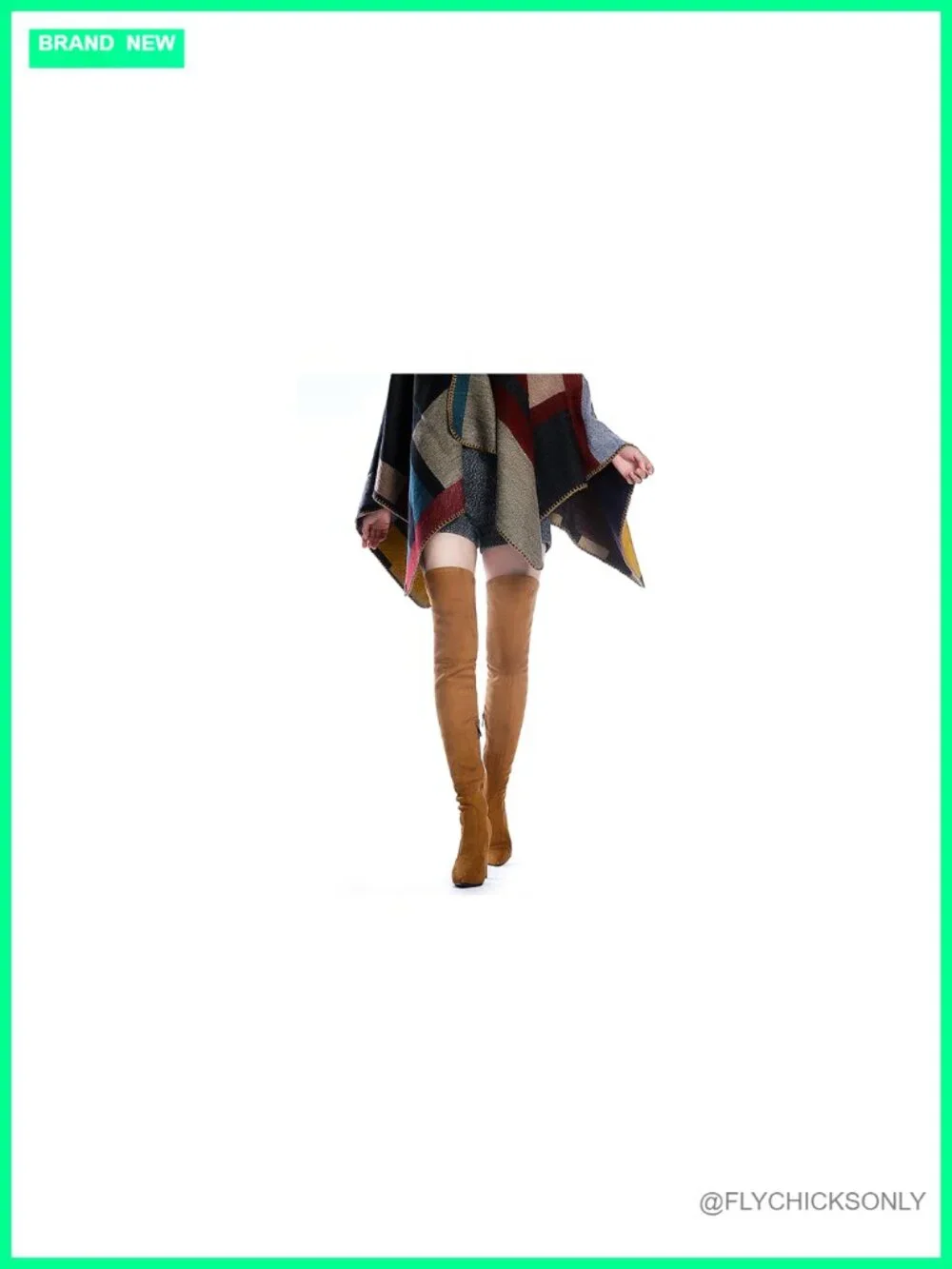 Women Stretch Suede Chunky Heel Over The Knee Thigh High Boots